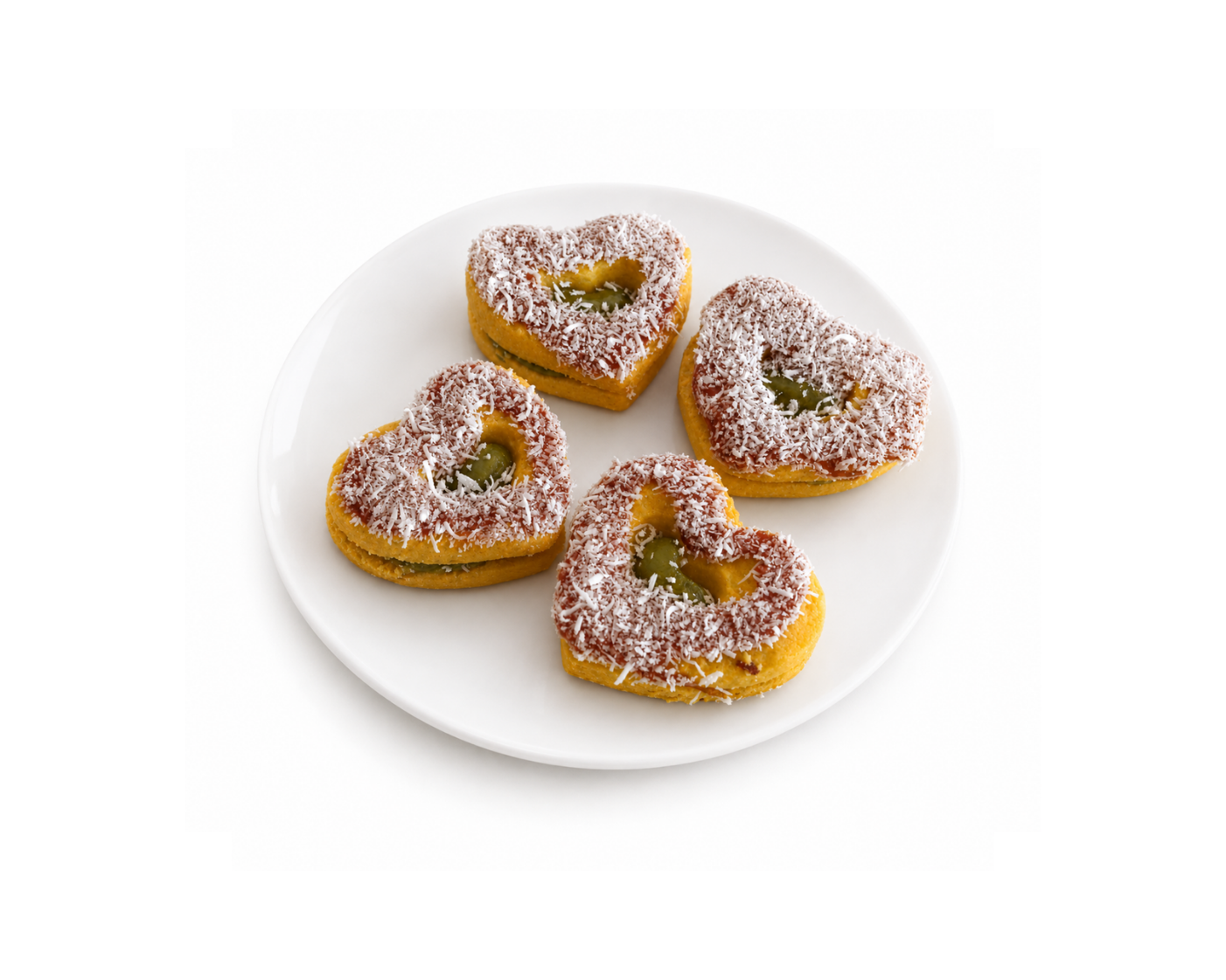 Antep Fıstık Dolgulu Kalp Kuru Pasta